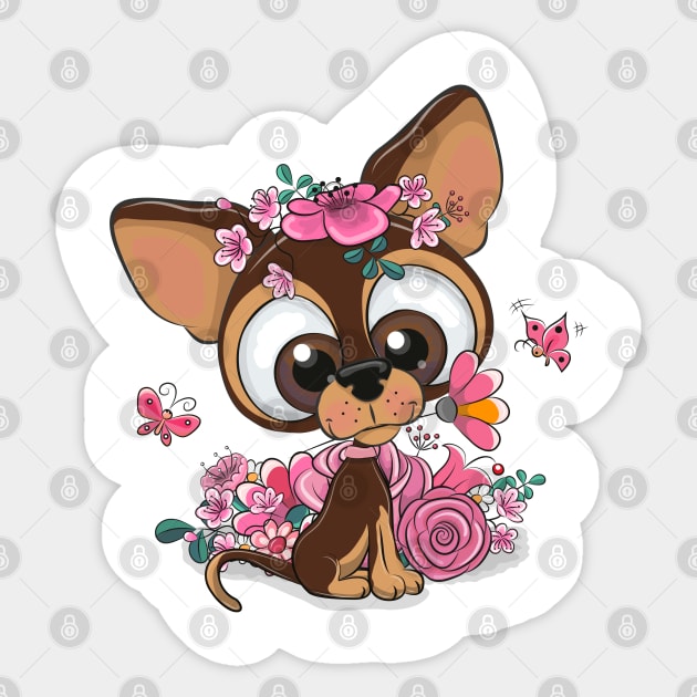 Cute Chihuahua dog Sticker by Reginast777